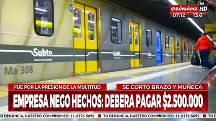 Se accidentó en el subte y deberán pagarle una suma millonaria