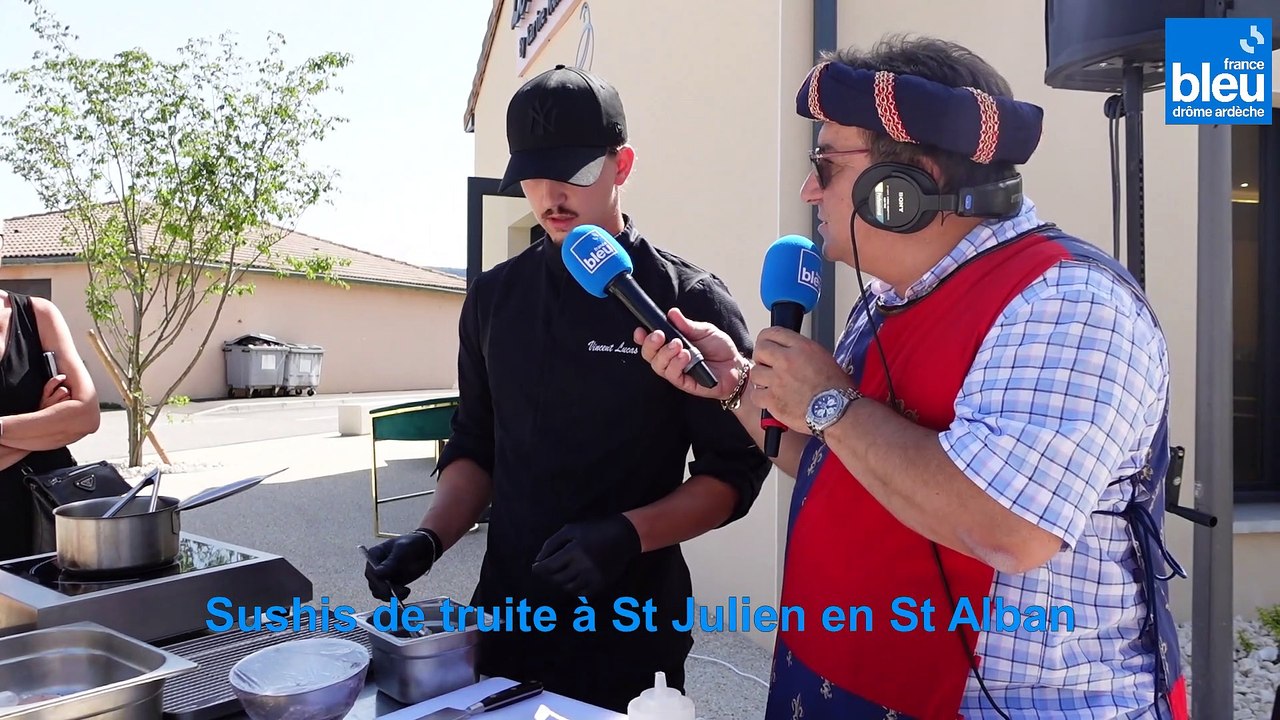 Comment réaliser un sushis de truite avec Vincent Lucas à Saint-Julien en Saint-Alban