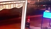 Didim'de kafeye dalan otomobilin kaza anına ait görüntüleri ortaya çıktı