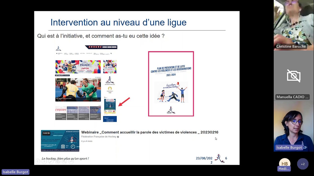 webinaire retour expérience sensibilisation violences intro et partie 1 ligue