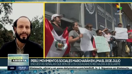 Movimientos sociales peruanos se movilizan para marchar el 19 de julio en Lima