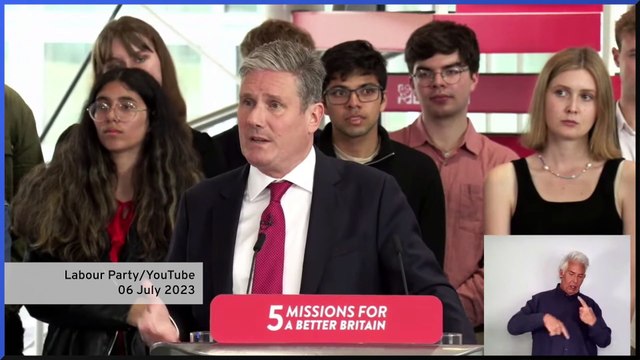 Sir Keir Starmer interrupted by on-stage hecklers