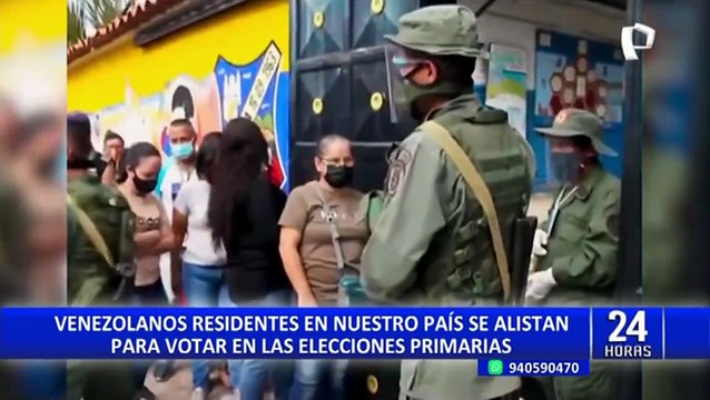 Ciudadanos venezolanos residentes en Perú se inscriben para votar en elecciones primarias