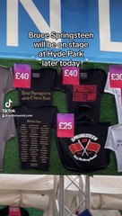 Bruce Springsteen’s merch stall