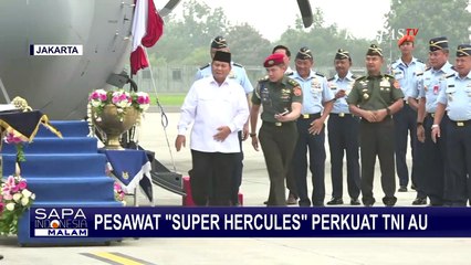 Menhan Prabowo Serah Terima Unit Kedua Pesawat C130J Super Hercules ke TNI AU