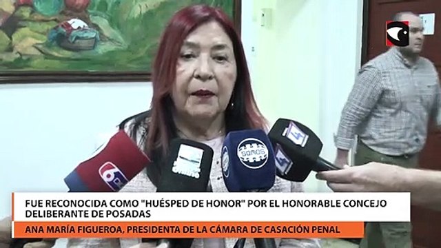 Fue reconocida como Huésped de honor por el Honorable Concejo Deliberante de Posadas