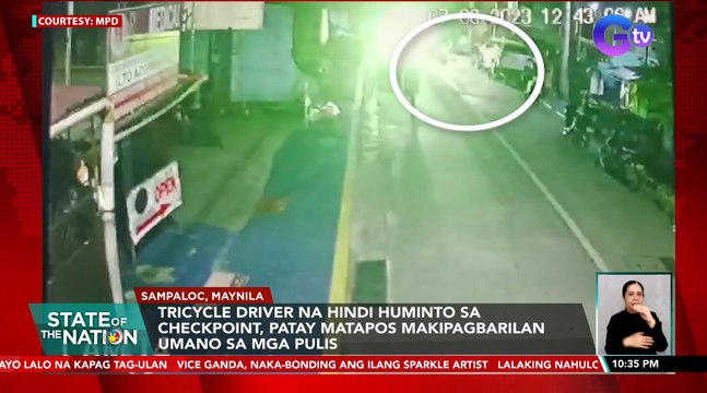 Tricycle driver na hindi huminto sa checkpoint, patay matapos makipagbarilan umano sa mga pulis | SONA