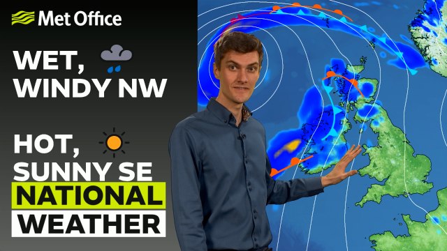 Met Office Evening Weather Forecast 06/07/23 - Strong Winds and Showers
