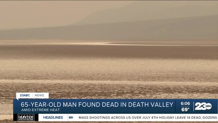 A 65-year-old man found dead in Death Valley