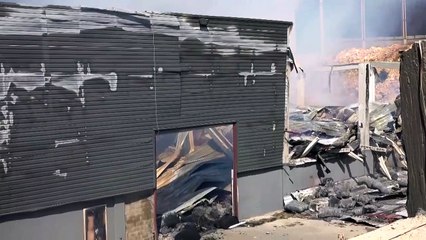 L'incendie d'une usine à Gaziantep repéré par une caméra de sécurité