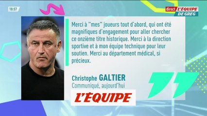 Galtier a fait ses adieux au PSG - Foot - L1