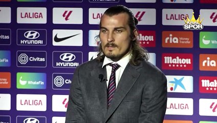 Atletico Madrid, yeni transferi Çağlar Söyüncü'yü basına tanıttı