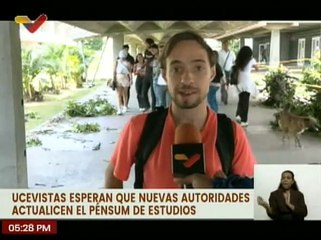 Estudiantes de la UCV esperan que las nuevas autoridades actualicen el pensum académico