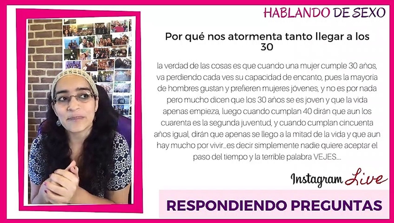 Tema: Por qué nos atormenta tanto llegar a los 30