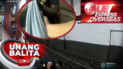 Tải video: Lalaking nahulog sa riles ng isang subway, iniligtas ng dalawang pulis | UB