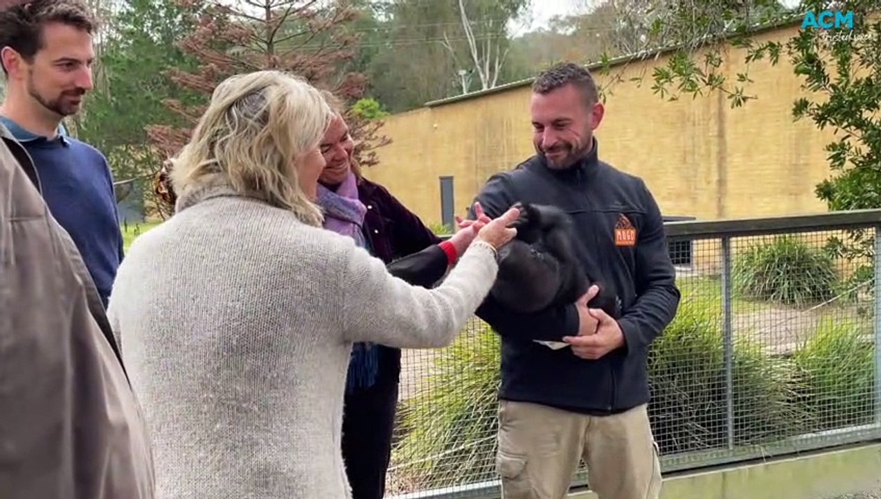 Kaius meets doctors, midwives who saved his life