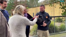 Kaius meets doctors, midwives who saved his life