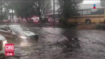 Lluvias provocan inundaciones y caos vial en Atizapán y Tlalnepantla