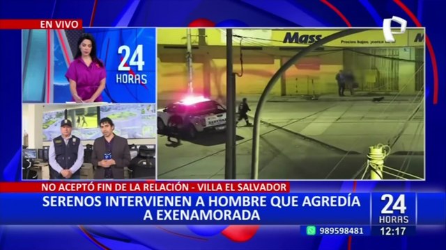VES: serenos intervienen a hombre que fue captado agrediendo a su expareja