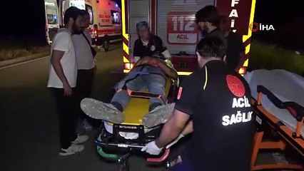 Otomobil su kanalına devrildi: 2 yaralı