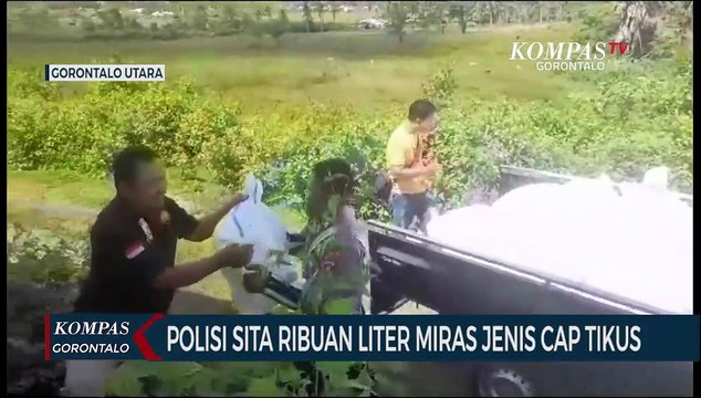 Ribuan Liter Miras Jenis Cap Tikus Disita Polisi