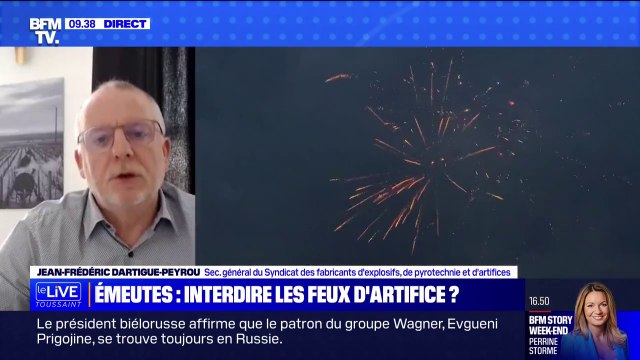 Jean-Frédéric Dartigue-Peyrou, secrétaire général du Syndicat des fabricants d'explosifs, de pyrotechnie et d'artifices: On peut comprendre à propos des annulations des feux d'artifices du 14 juillet par certaines municipalités