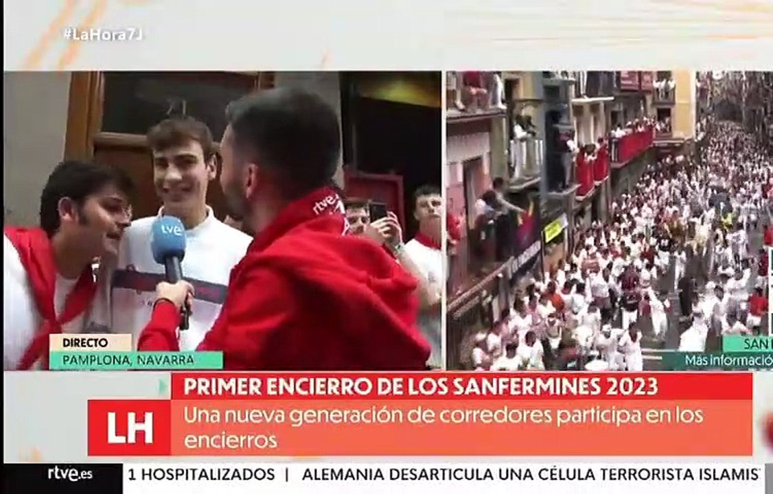 El "que te vote Txapote" se vuelve a colar en un directo de los Sanfermines en TVE