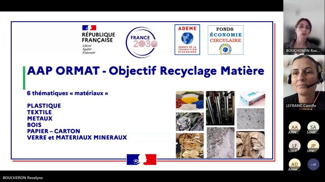 RDV thématique de l’ADEME – Recyclage et valorisation