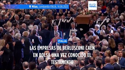 Las empresas de Berlusconi caen en Bolsa tras el reparto de sus acciones en el testamento