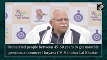 Unmarried people between 45 to 60 years to get monthly pension, announces Haryana CM Manohar Lal Khattar