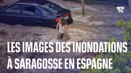 Espagne: les images impressionnantes des inondations à Saragosse