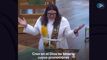Una pastora luterana reza por el LGTBI y afirma que Dios es «no binario» y que Cristo tenía dos padres