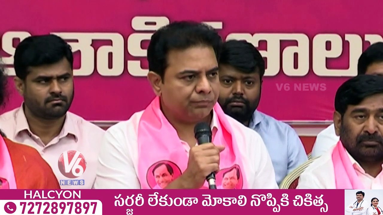 Minister KTR Announces 25 Lakhs To Folk Singer Sai Chand Children _ V6 News