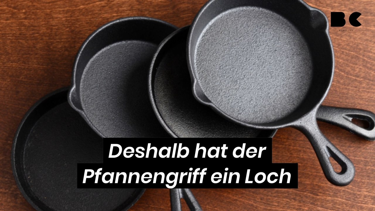Deshalb hat der pfannengriff ein loch