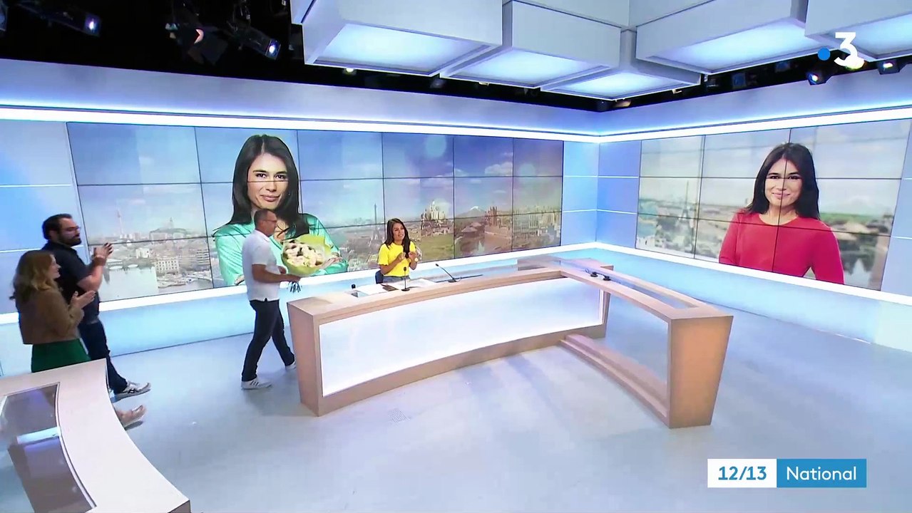 Regardez Émilie Tran Nguyen qui a fait ce midi ses adieux avec beaucoup d'émotion au journal de France 3 après sept ans passés au "12/13"