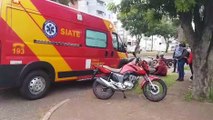 Bombeiros atendem vítima de acidente no Bairro Pacaembu