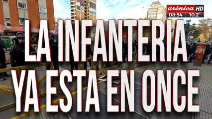 Viernes complicado: Infantería ya está en inmediaciones de estación Once
