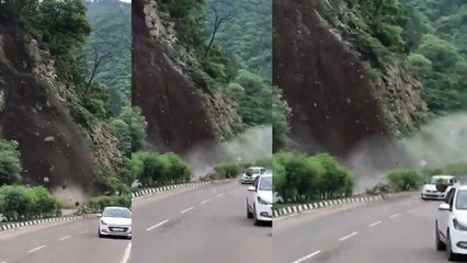 Himachal: कालका-शिमला नेशनल हाईवे से गुजर रही थीं कारें, अचानक पहाड़ी से कहर बनकर गिरने लगे पत्थर