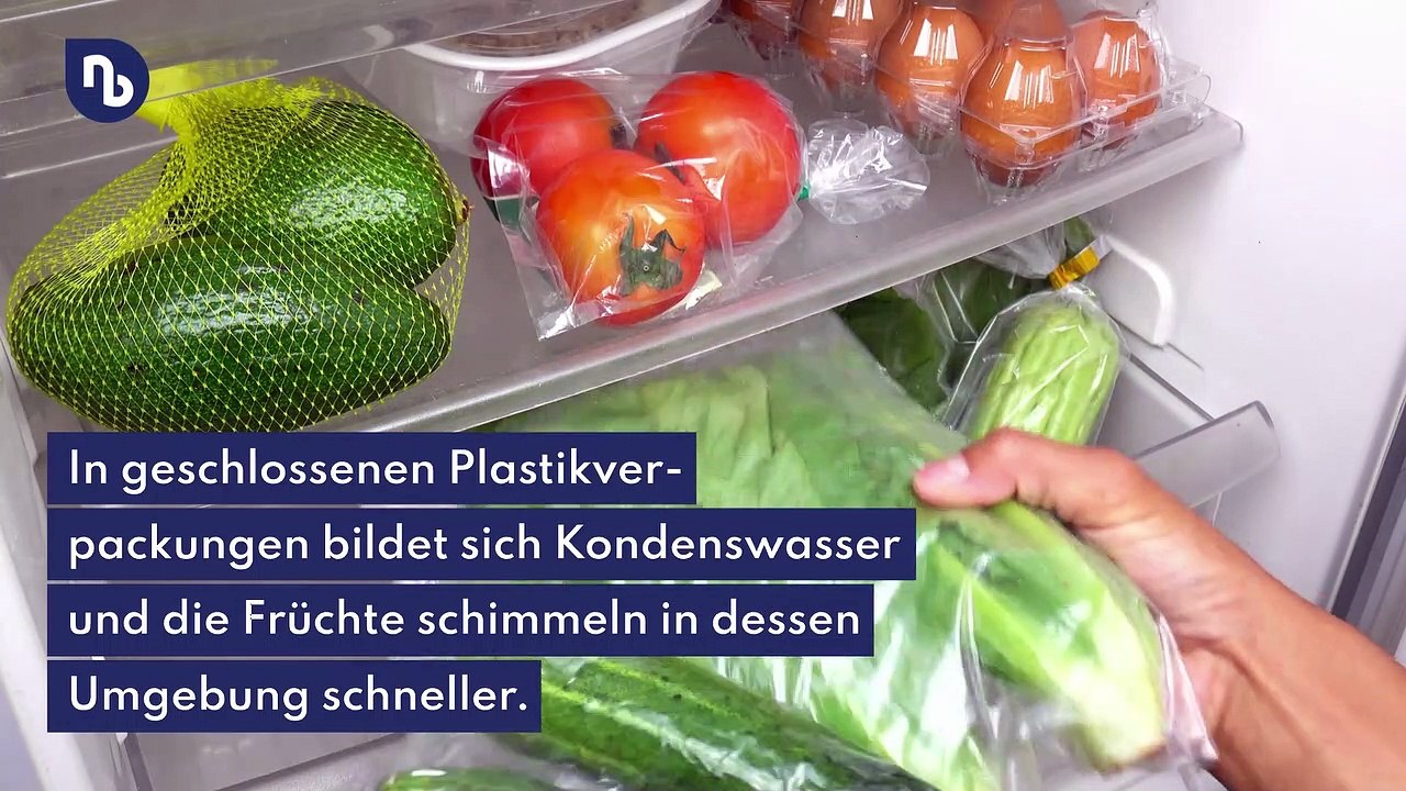 Sommerhitze: Obst und Gemüse aus Plastikverpackung holen