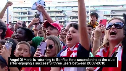 'I feel at home here' - Di Maria welcomed by thousands in an emotional Benfica return