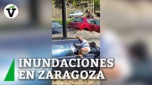 Impactantes imágenes de las inundaciones en Zaragoza