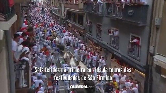Seis feridos na primeira corrida de touros das festividades de São Firmino