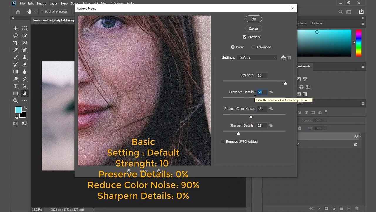 How to Reduce Noise in Photoshop _ Noise Reduction _ Remove Grains From Photos - Short Tutorial