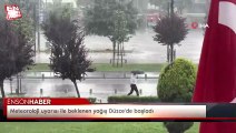 Meteoroloji uyarısı ile beklenen yağış Düzce'de başladı