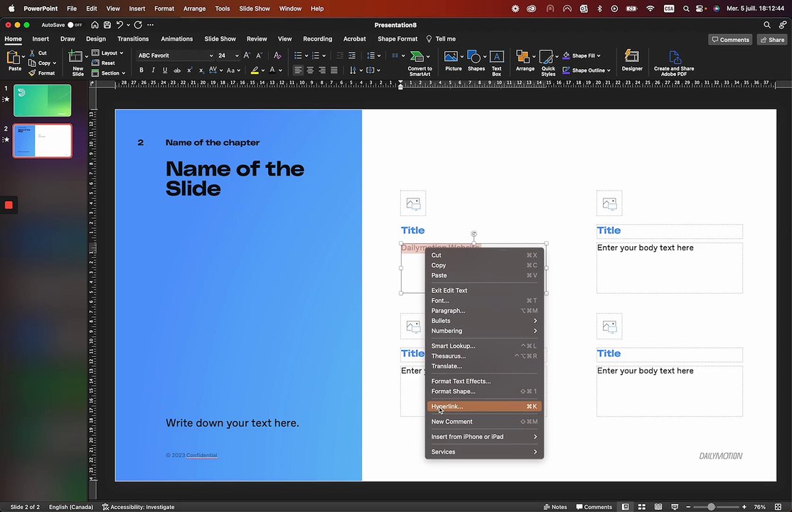 How to Create and Modify Hyperlinks in Your Presentation _
