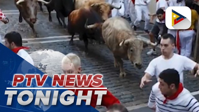 Running of the bulls begins in Spain