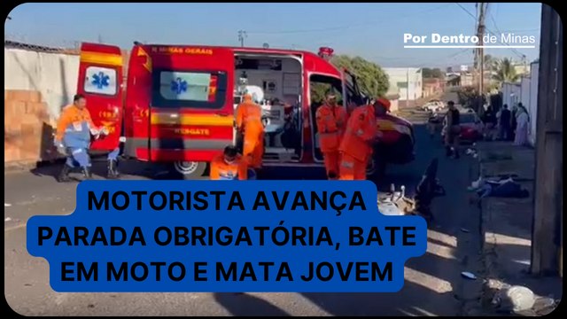 Motorista avança parada obrigatória, bate em moto e mata jovem em Uberlândia