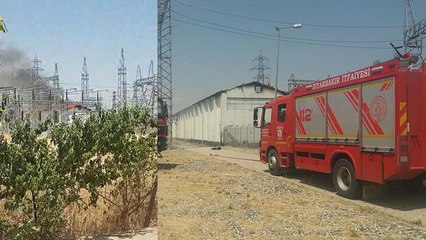 Diyarbakır’da elektrik santral deposunun çatısında yangın