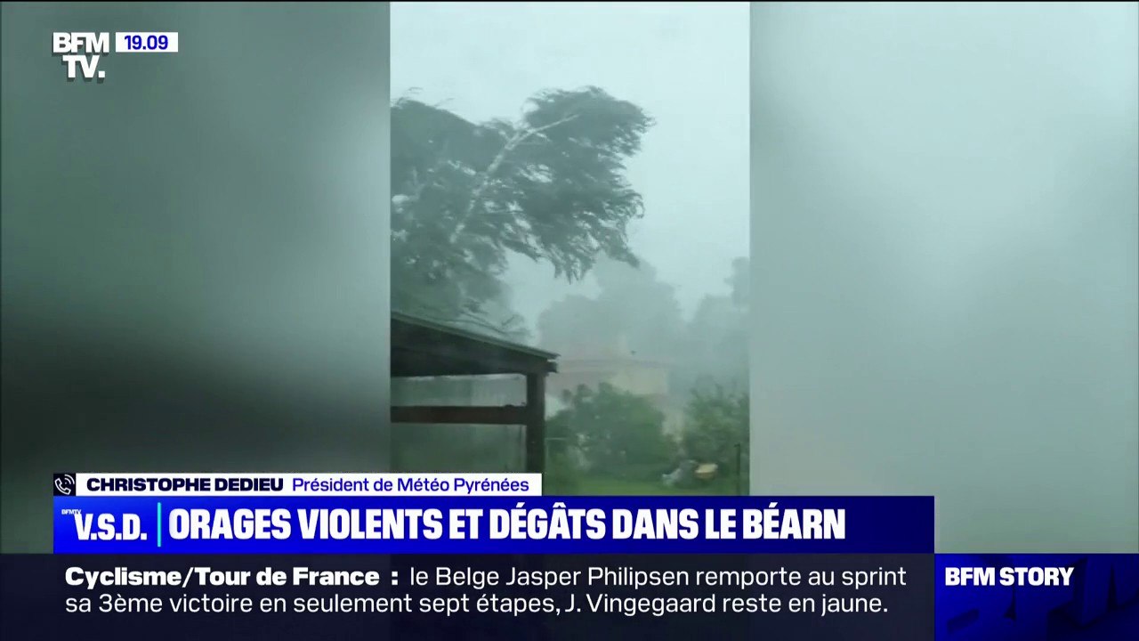 Orages dans le Béarn: "Ça faisait longtemps qu'on n'avait pas vu ça", pour Christophe Dedieu (président de Météo Pyrénées)