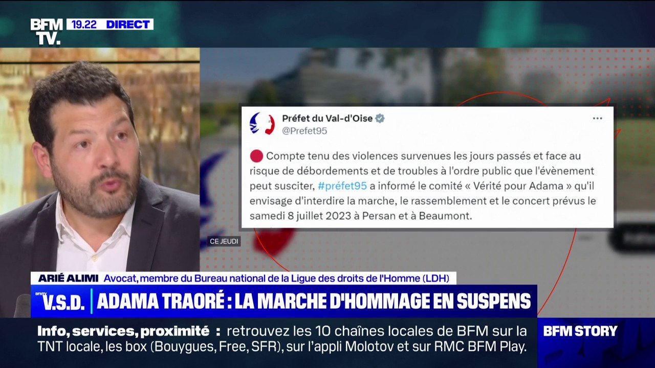 Marche pour Adama Traoré: "On ne comprend pas pourquoi cette interdiction a été prise", affirme Arié Alimi (avocat et membre du bureau national de la Ligue des droits de l'Homme)